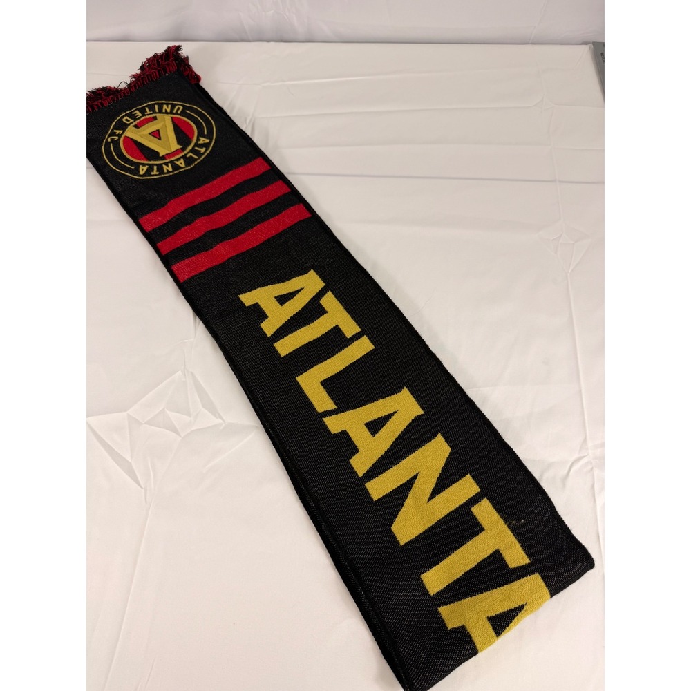Atlanta United FC Soccer Scarf OS Black Red Gold We Gon Shine SunTrust MLS Fan - Picture 2 of 4